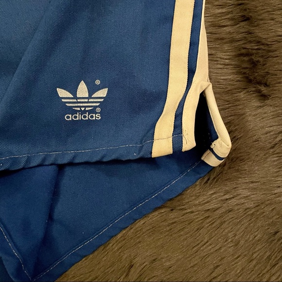 Adidas Vintage Shorts Blue Soccer Running Track 36-38 - Picture 4 of 10